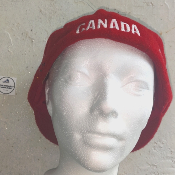 VINTAGE Roots Canada 1998 Official Olympics Fleece Hat Beret Winter - Picture 4 of 9